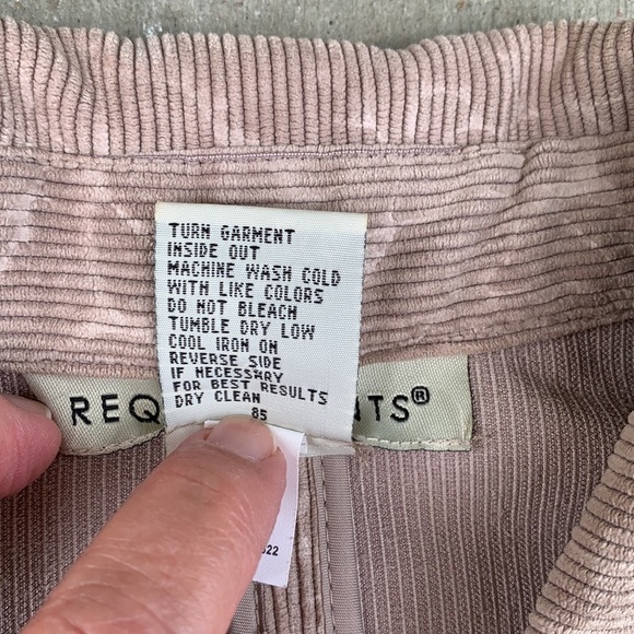 Requirements shacket corduroy brushed fabric large button closure fall outerware - Picture 10 of 12